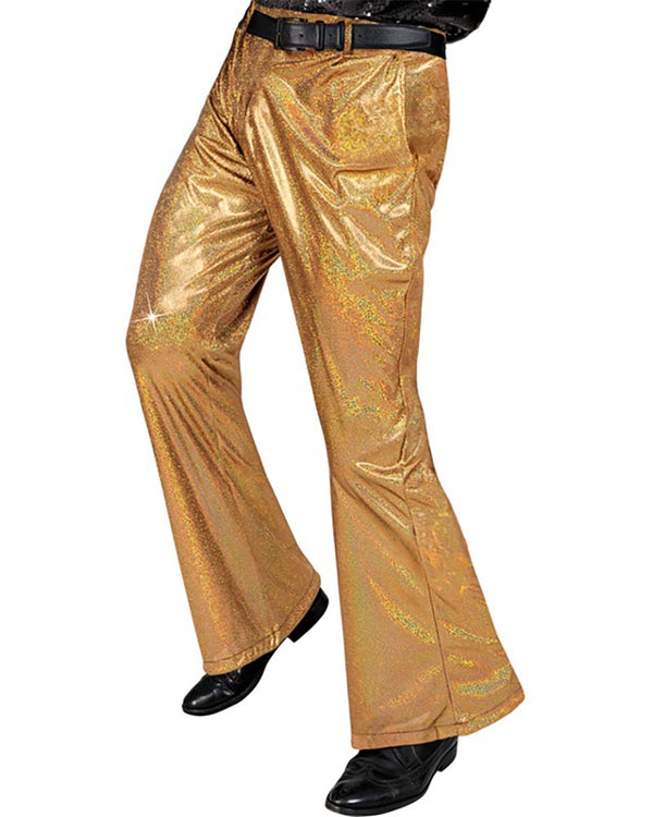 70s Gold Disco Mens Pants
