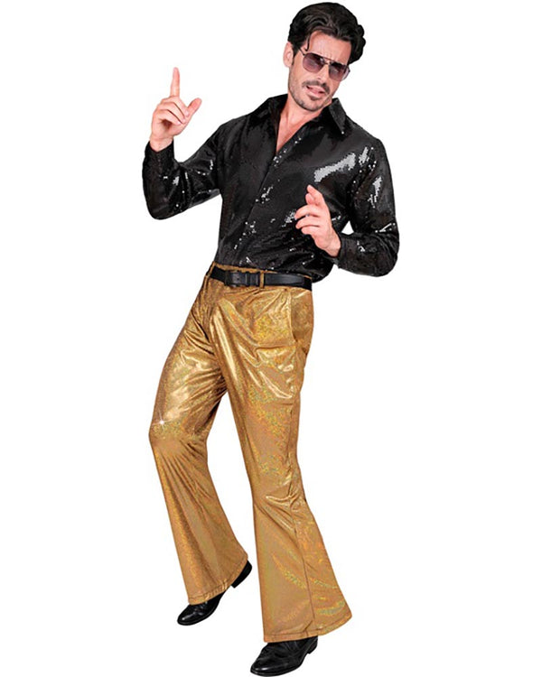 70s Gold Disco Mens Pants