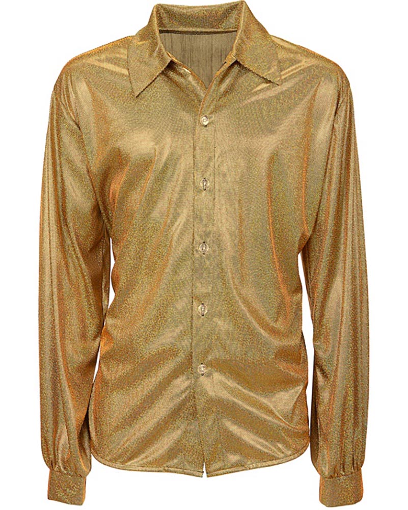70s Disco Gold Mens Shirt