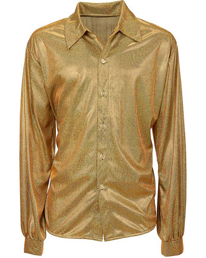 70s Disco Gold Mens Shirt