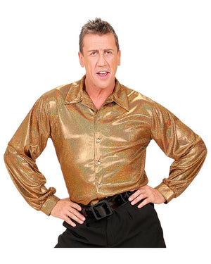 70s Disco Gold Mens Shirt