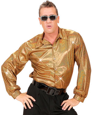 70s Disco Gold Mens Shirt