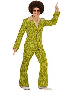 70s Groovy Wallpaper Circles Mens Suit