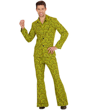 70s Groovy Wallpaper Circles Mens Suit