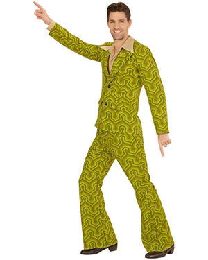 70s Groovy Wallpaper Circles Mens Suit