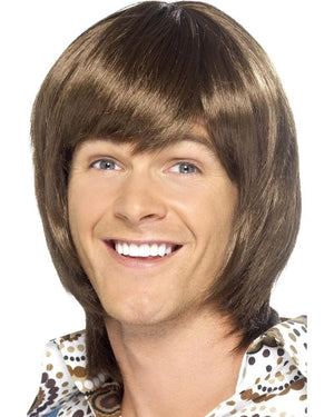 70s Heartthrob Short Brown Wig