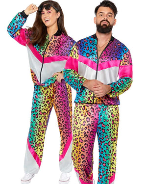 80s Neon Animal Shell Suit Adult Costume