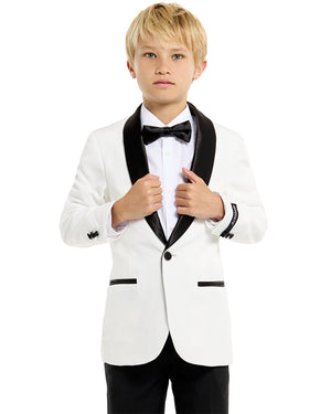 70s Opposuit Pearly White Premium Teen Boys Costume
