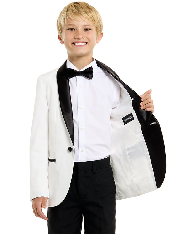 70s Opposuit Pearly White Premium Teen Boys Costume