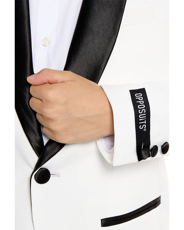 70s Opposuit Pearly White Premium Teen Boys Costume