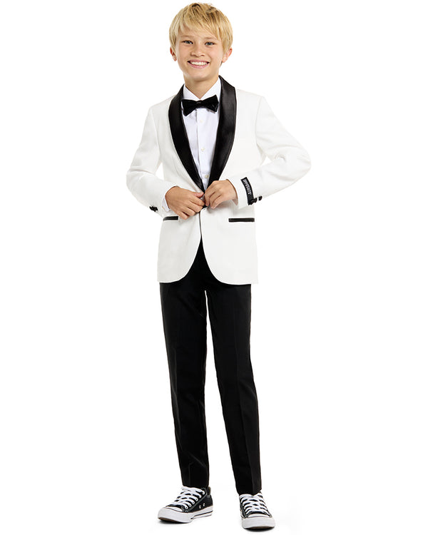 70s Opposuit Pearly White Premium Teen Boys Costume