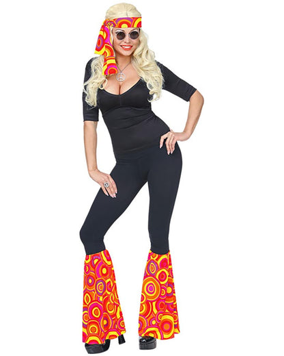 70s Orange Bubbles Leg Warmers and Headband Set