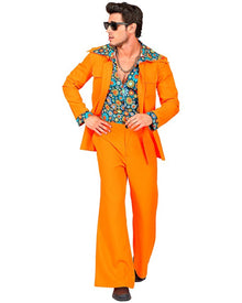 70s Orange Disco Mens Costume