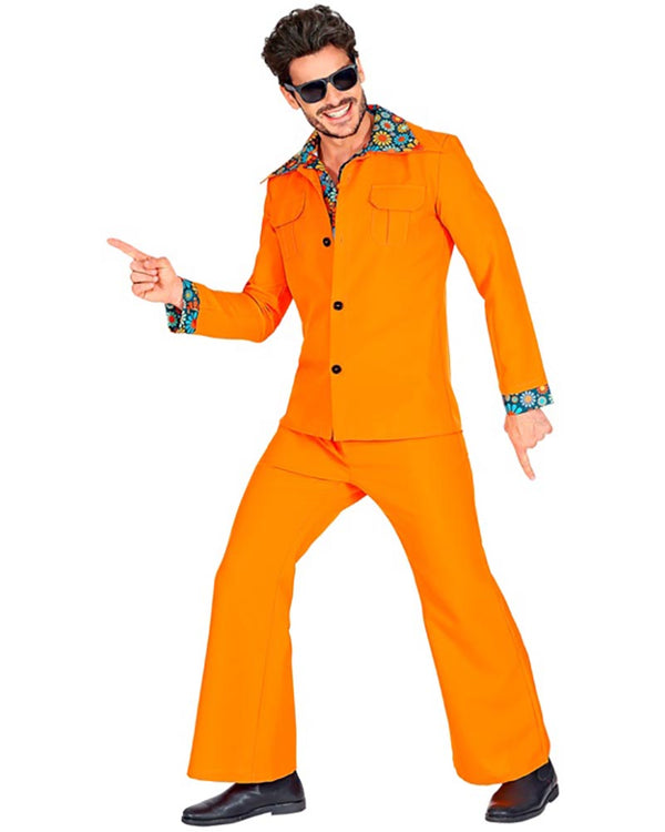 70s Orange Disco Mens Costume