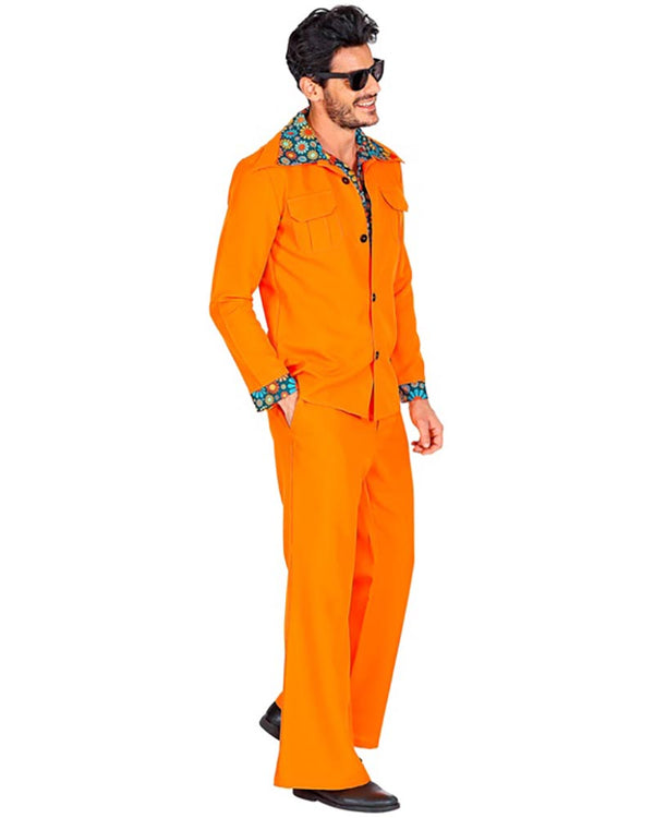70s Orange Disco Mens Costume