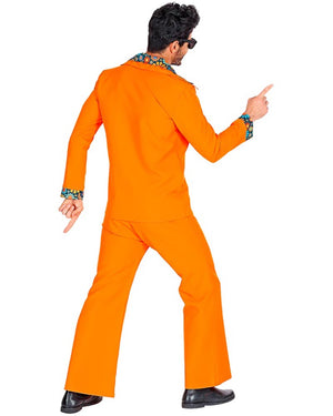 70s Orange Disco Mens Costume