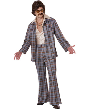 70s Plaid Stallion Leisure Suit Mens Costume