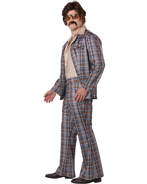 70s Plaid Stallion Leisure Suit Mens Costume