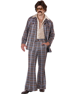 70s Plaid Stallion Leisure Suit Mens Costume