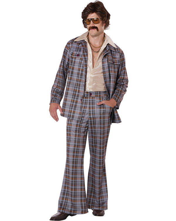 70s Plaid Stallion Leisure Suit Mens Costume