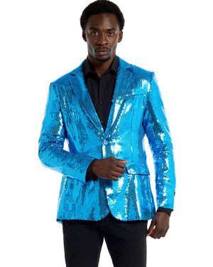 70s Sequins Blue Mens Suitmeister Jacket