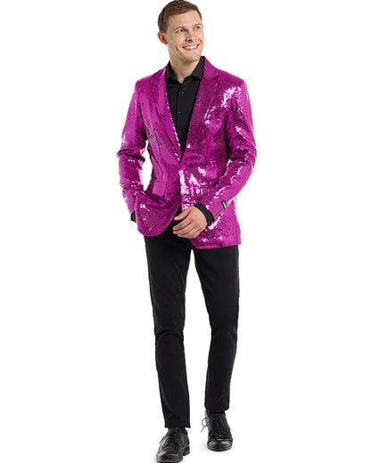 70s Sequins Pink Mens Suitmeister Jacket