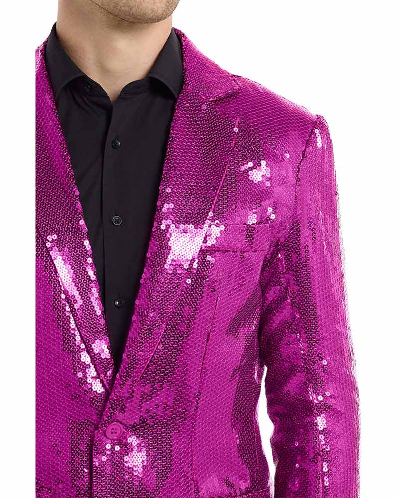 70s Sequins Pink Mens Suitmeister Jacket