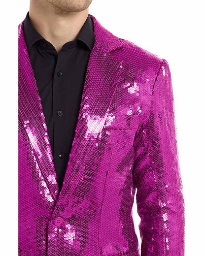 70s Sequins Pink Mens Suitmeister Jacket