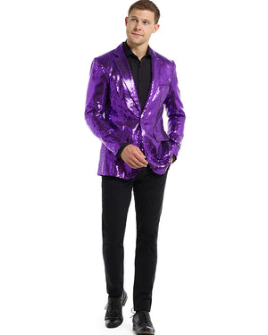 70s Sequins Purple Mens Suitmeister Jacket