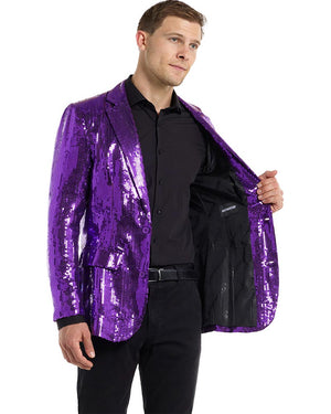 70s Sequins Purple Mens Suitmeister Jacket