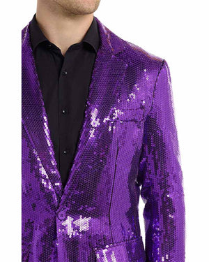 70s Sequins Purple Mens Suitmeister Jacket
