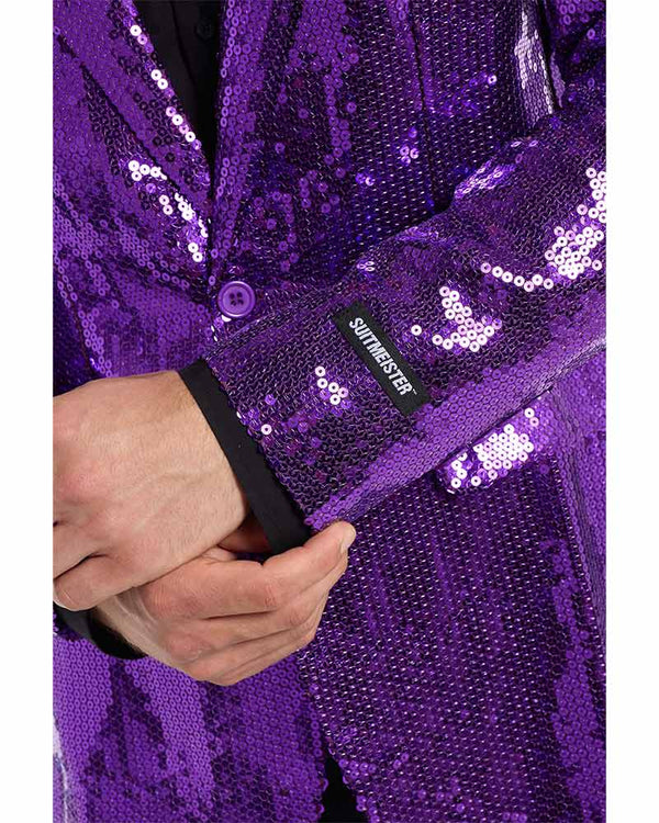70s Sequins Purple Mens Suitmeister Jacket