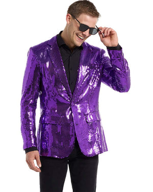 70s Sequins Purple Mens Suitmeister Jacket