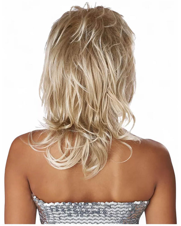 70s Shaggy Chic Short Blonde Blend Wig