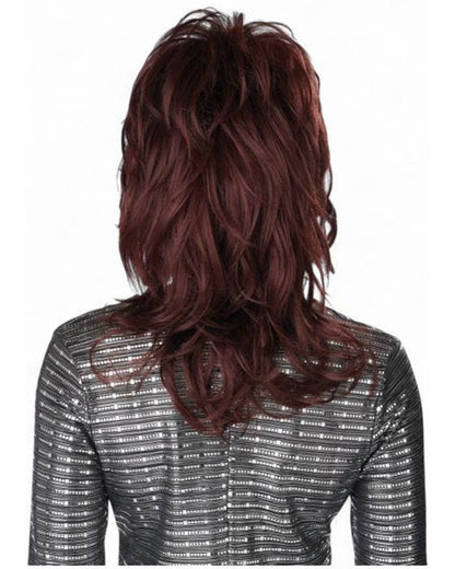 70s Shaggy Chic Short Dark Auburn Wig