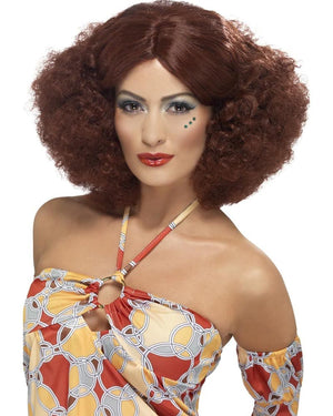 70s Short Brown Curly Wig