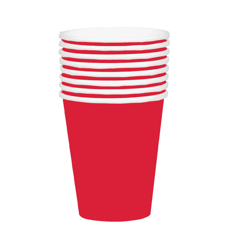 Apple Red 354ml Paper Cups Pack of 20