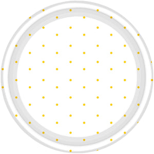 Sunshine Yellow Dots 17cm Round Paper Plates Pack of 8