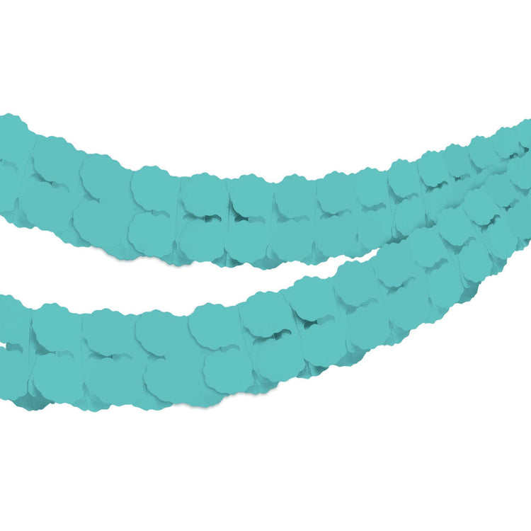 Tissue Paper Garland Robins Egg Blue