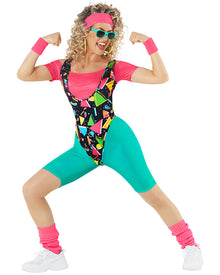 80s Aerobics Bright Womens Costume Size 20-22