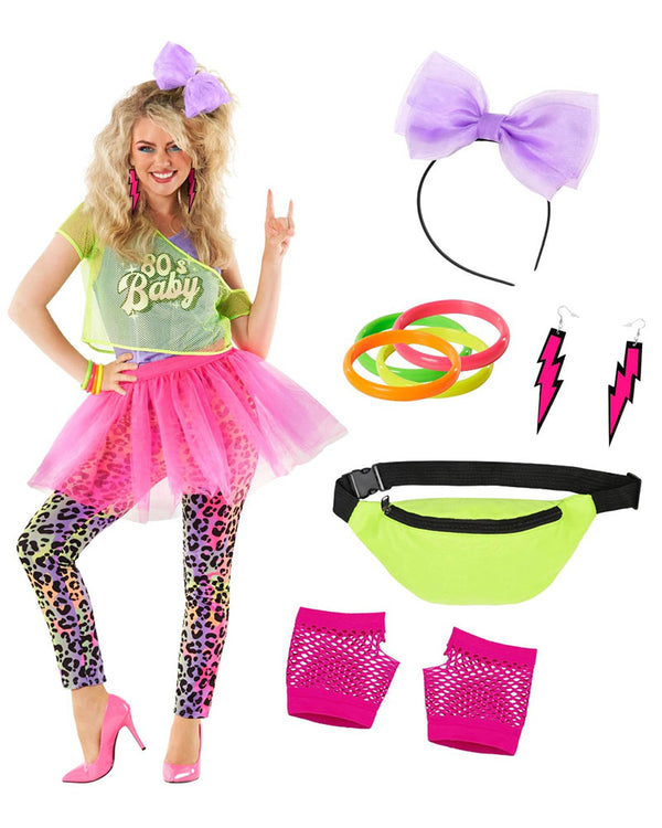 80s Baby Bright Tutu Womens Costume