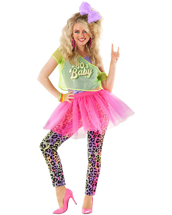 80s Baby Bright Tutu Womens Costume