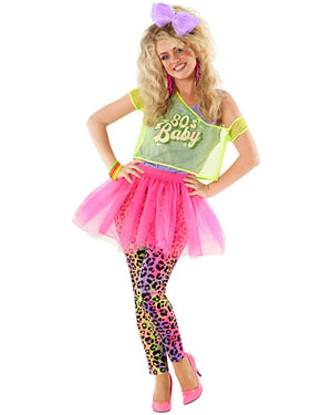 80s Baby Bright Tutu Womens Costume