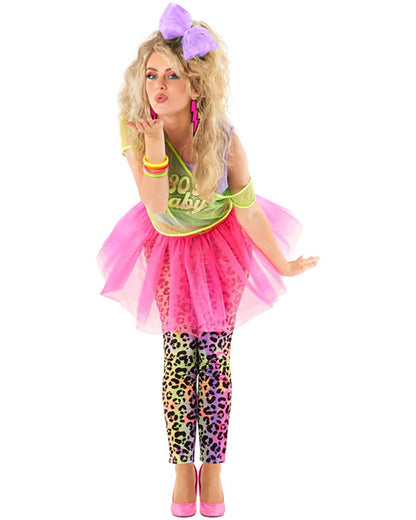 80s Baby Bright Tutu Womens Costume