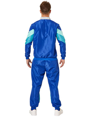 80s Dark Blue Shell Suit Mens Costume