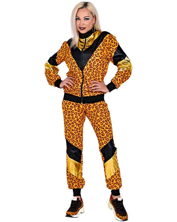 80s Leopard Shell Suit Adults Costume