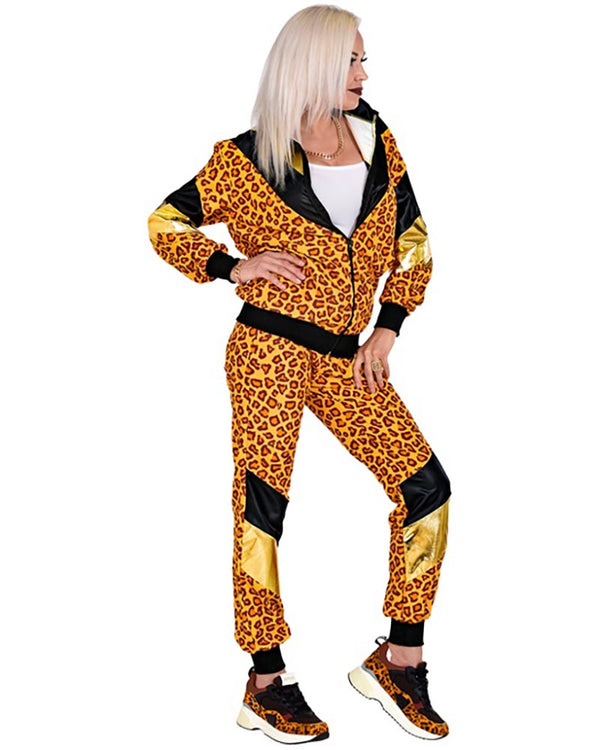 80s Leopard Shell Suit Adults Costume