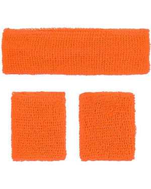 80s Neon Orange Sweatbands