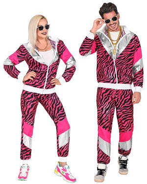 80s Pink Tiger Shell Suit Adults Costume