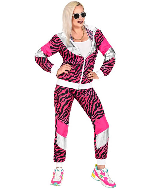 80s Pink Tiger Shell Suit Adults Costume